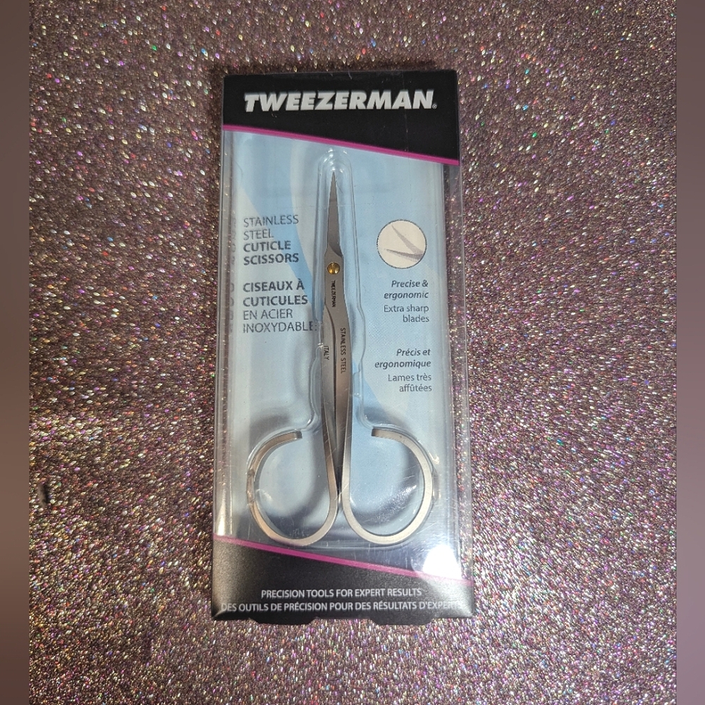 Tweezerman Silver Stainless Steel Cuticle Scissors Nails